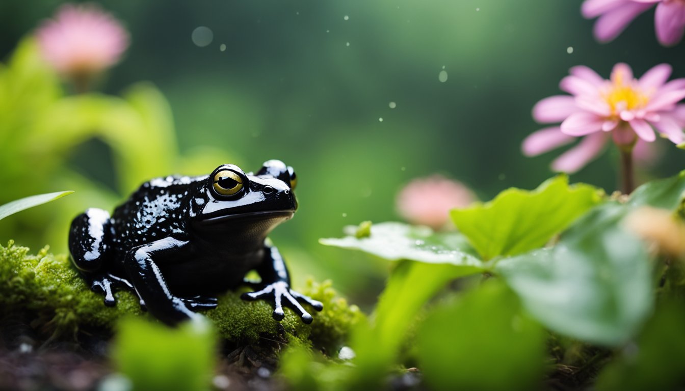 The Black Rain Frog Grumpy Face Happy Nature