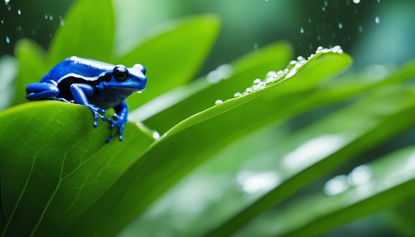The Blue Poison Dart Frog A Splash Of Color In The Rainforest