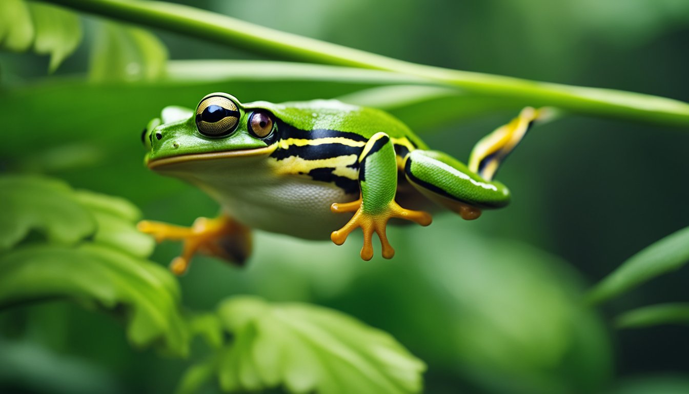 The Wallaces Flying Frog Gliding Through The Trees