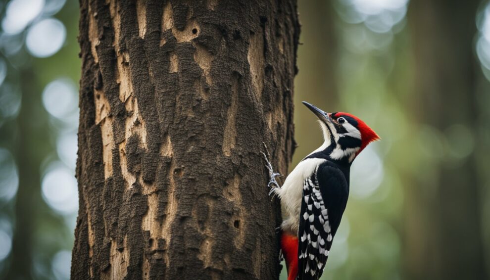 The Drumming Ritual Of The Woodpecker Communication Through Tree Tapping