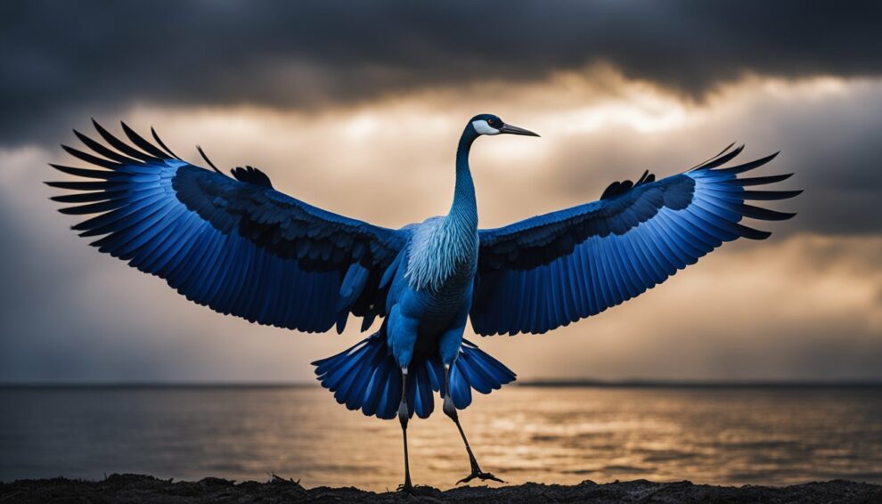 The Electrifying Plumage Of The Electric Blue Crane