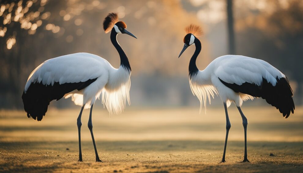 The Elegant Courtship Of The Red Crowned Crane
