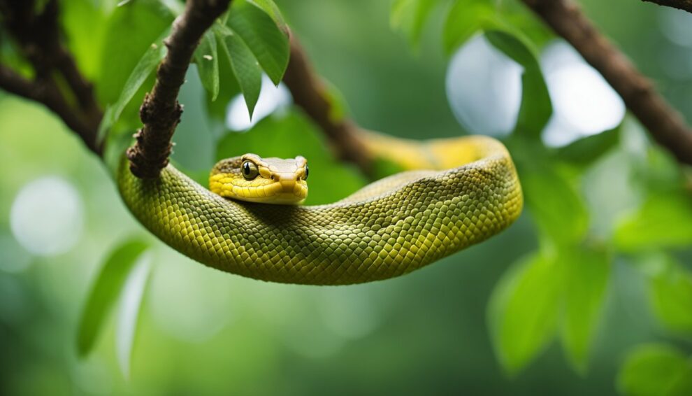 Bush Vipers Tree Hanging Hunting Style