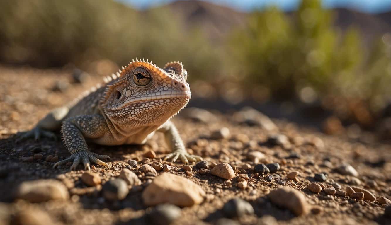 A horned lizard squirts blood from its eyes, deterring predators